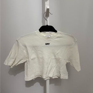 Off-White Cream Crop Top